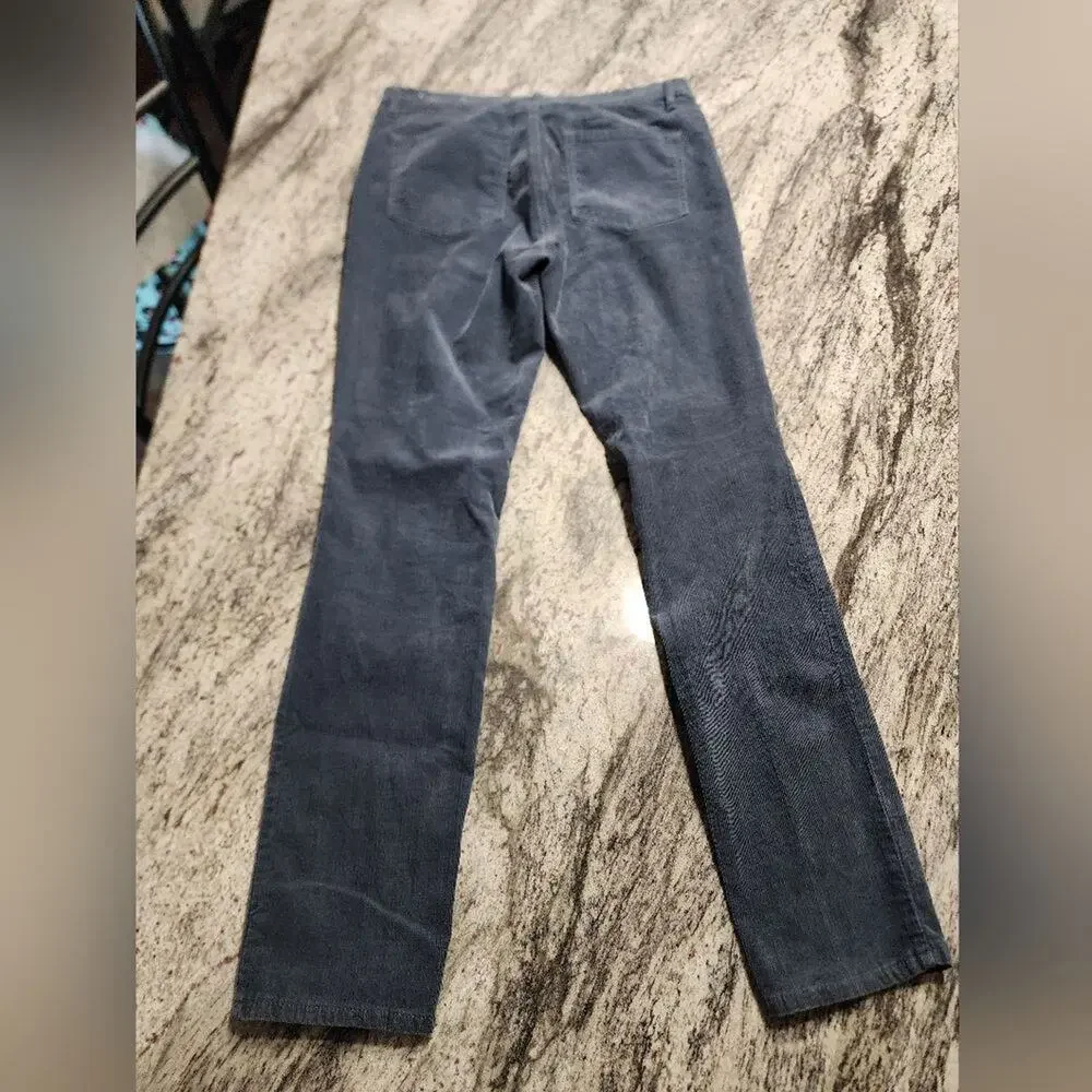 LOFT mid rise Grey fine wale stretch Skinny corduroy‎ pants size 29 8